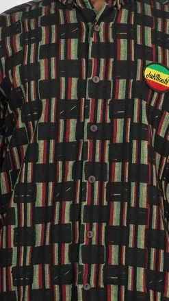 Lakhays Checkered Rasta B D Shirt New Arrivals