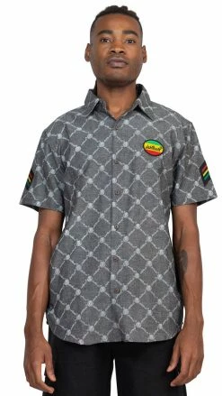 Lakhays JahRoot Chain Link Fence Botton Up Shirt