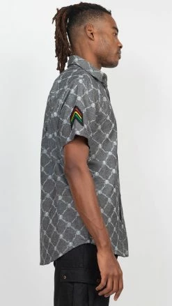 Lakhays JahRoot Chain Link Fence Botton Up Shirt