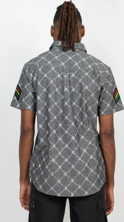 Lakhays JahRoot Chain Link Fence Botton Up Shirt