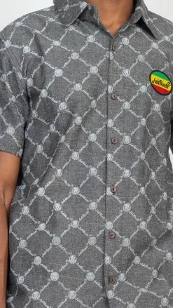 Lakhays JahRoot Chain Link Fence Botton Up Shirt