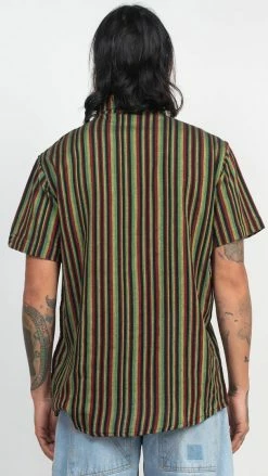 Lakhays Rasta Striped Btn Down Shirt Shirts