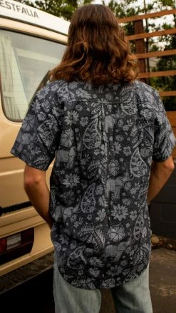 Lakhays Shirts Paisley Elephant Button Down Shirt