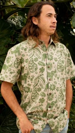 Lakhays Shirts Paisley Elephant Button Down Shirt