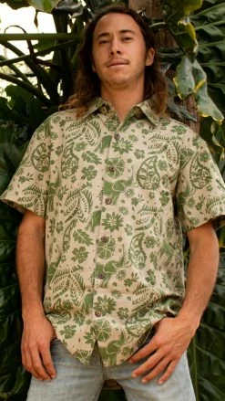 Lakhays Shirts Paisley Elephant Button Down Shirt