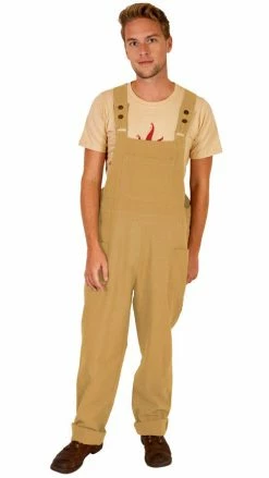 Lakhays Unisex Mother Flower Hemp Cotton Overalls Pants