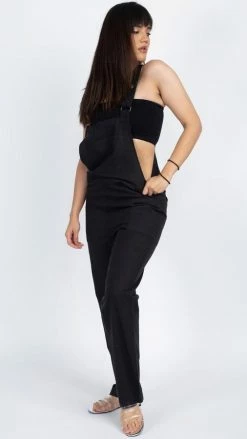 Lakhays Unisex Mother Flower Hemp Cotton Overalls Pants