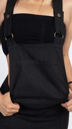 Lakhays Unisex Mother Flower Hemp Cotton Overalls Pants