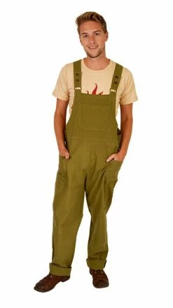 Lakhays Unisex Mother Flower Hemp Cotton Overalls Pants