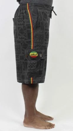 Lakhays 90's Print Rasta Cargo Shorts New Arrivals