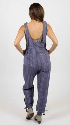 Lakhays New Arrivals Women's Zenventurous Stripey Boho Cotton Overalls Jumpsuit
