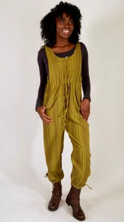 Lakhays New Arrivals Women's Zenventurous Stripey Boho Cotton Overalls Jumpsuit