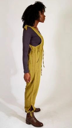 Lakhays New Arrivals Women's Zenventurous Stripey Boho Cotton Overalls Jumpsuit