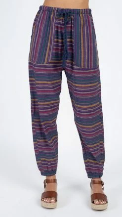Lakhays Beachy Boho Stripe Studio Pants