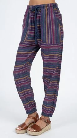 Lakhays Beachy Boho Stripe Studio Pants