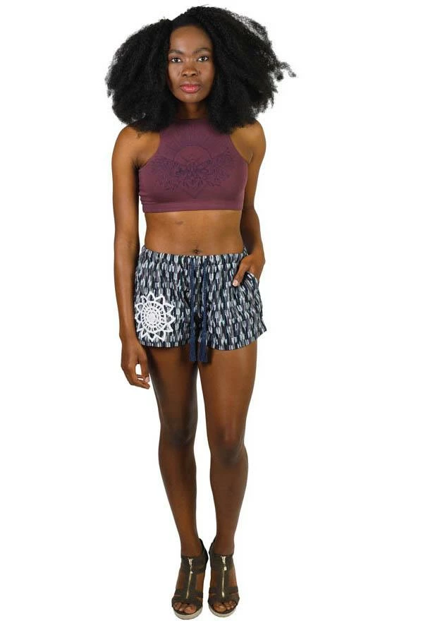 Lakhays Mandala Sun Boho Lounge Shorts 2 Lakhays Mandala Sun Boho Lounge Shorts