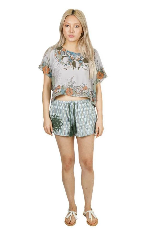Lakhays Mandala Sun Boho Lounge Shorts 1 Lakhays Mandala Sun Boho Lounge Shorts