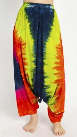 Lakhays Unisex Tie-dye Flowy Harem Pants New Arrivals