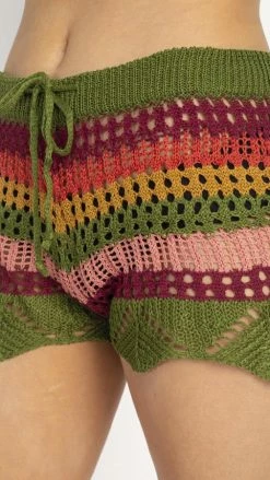 Lakhays Crocheted Stripe Beach Shorts 15 Lakhays Crocheted Stripe Beach Shorts