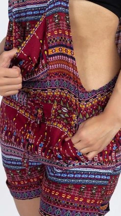 Lakhays Easy Slouchy Rayon Print Shortalls