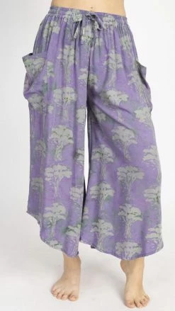 Lakhays Tree Of Life Oversized Crop Pants