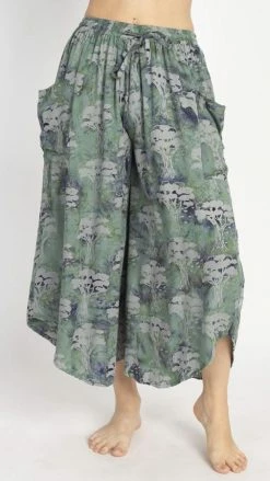 Lakhays Tree Of Life Oversized Crop Pants