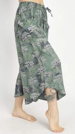 Lakhays Tree Of Life Oversized Crop Pants