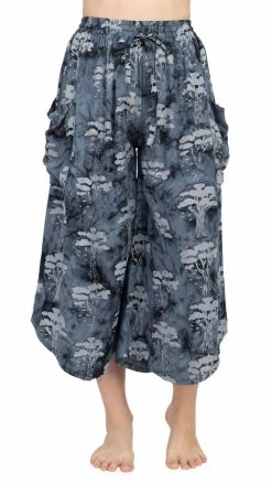 Lakhays Tree Of Life Oversized Crop Pants