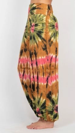 Lakhays Unisex Jewel Tie-dye Harem Pants