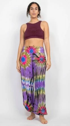 Lakhays Unisex Jewel Tie-dye Harem Pants