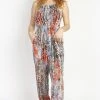 Lakhays Forest Batik Halter Jumpsuit
