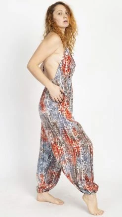 Lakhays Forest Batik Halter Jumpsuit