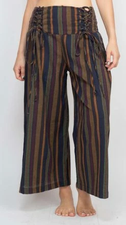 Lakhays Corset Lace-up Crop Pants