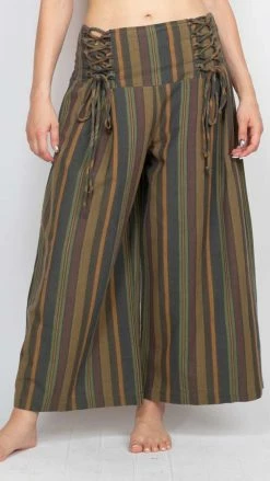 Lakhays Corset Lace-up Crop Pants