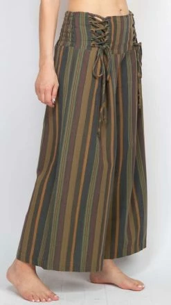 Lakhays Corset Lace-up Crop Pants