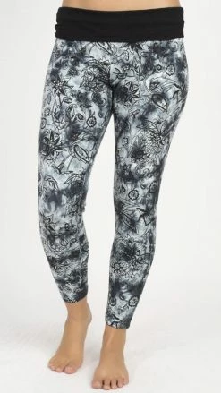 Lakhays Pants Organic Cotton Tie-Dye Flower Print Legging