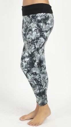 Lakhays Pants Organic Cotton Tie-Dye Flower Print Legging