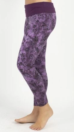 Lakhays Pants Organic Cotton Tie-Dye Flower Print Legging