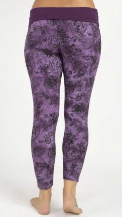 Lakhays Pants Organic Cotton Tie-Dye Flower Print Legging
