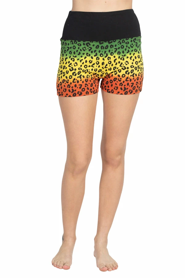 JahRoots JahRoot Leopard Print Shorts 1 JahRoots JahRoot Leopard Print Shorts
