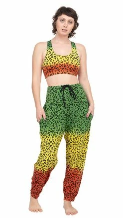 Vendor-unknown JahRoots Leopard Print Genie Pants
