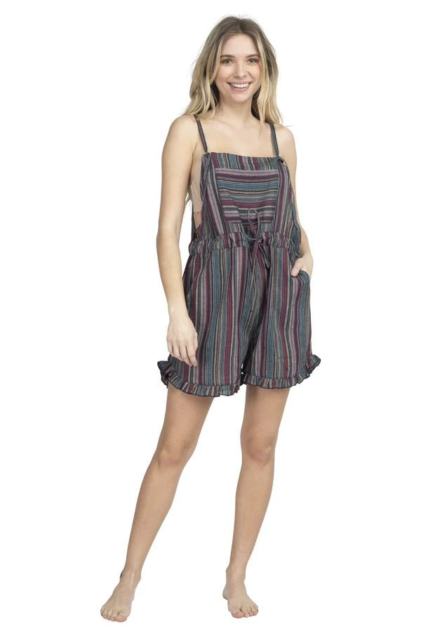 Lakhays Ruffle Stripe Shortalls New Arrivals 1 Lakhays Ruffle Stripe Shortalls New Arrivals
