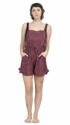 Lakhays Ruffle Stripe Shortalls New Arrivals
