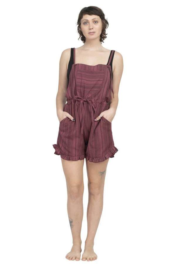 Lakhays Ruffle Stripe Shortalls New Arrivals 2 Lakhays Ruffle Stripe Shortalls New Arrivals