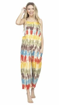 Lakhays New Arrivals Tie-Dye Oversized Overall