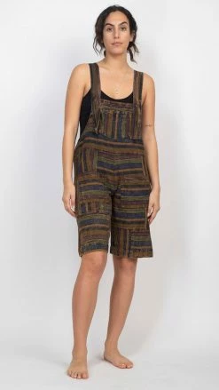 Lakhays Grunge Patchwork Shortalls New Arrivals