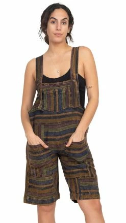 Lakhays Grunge Patchwork Shortalls New Arrivals