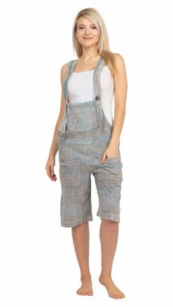 Lakhays Grunge Patchwork Shortalls New Arrivals