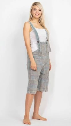 Lakhays Grunge Patchwork Shortalls New Arrivals