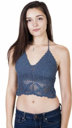 Lakhays Crochet Tops Hand Crochet Beach Babe Bikini Top